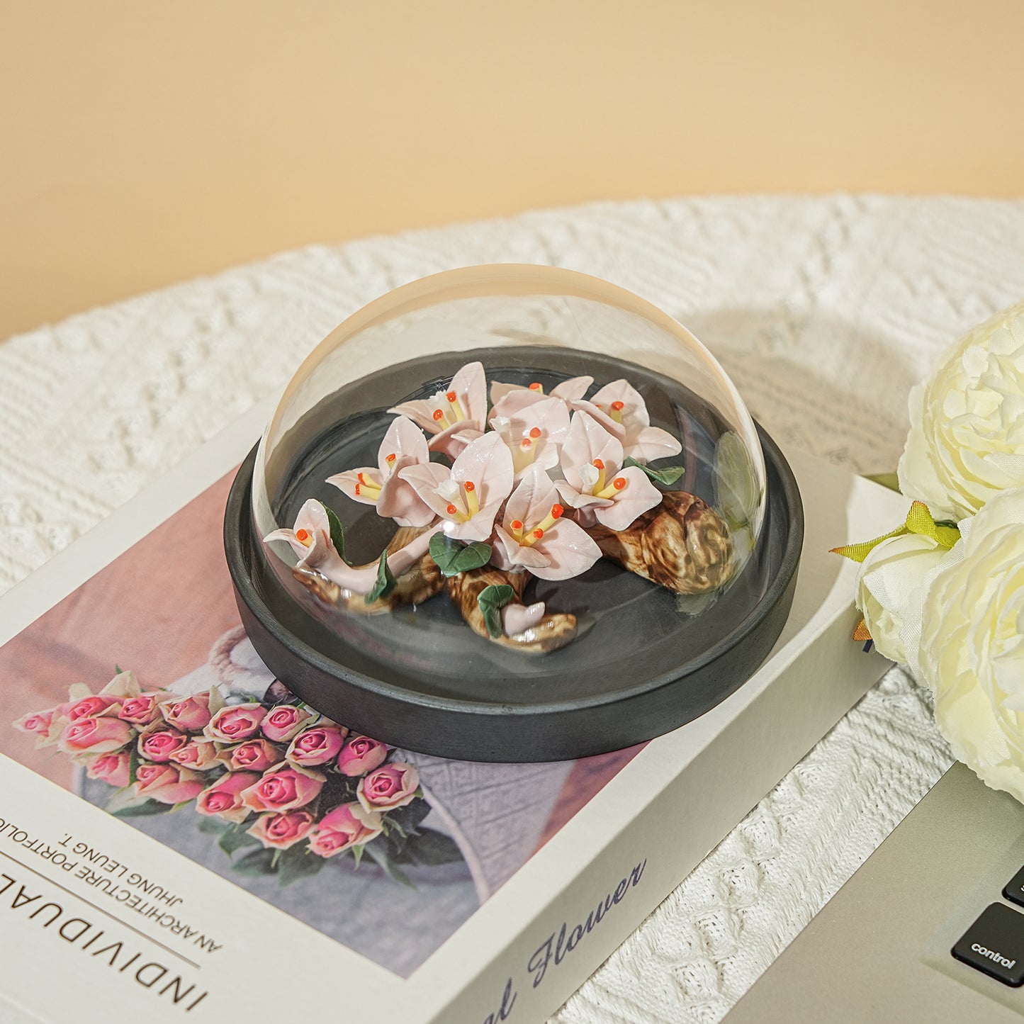Handmade Ceramic Bougainvillea Diffuser