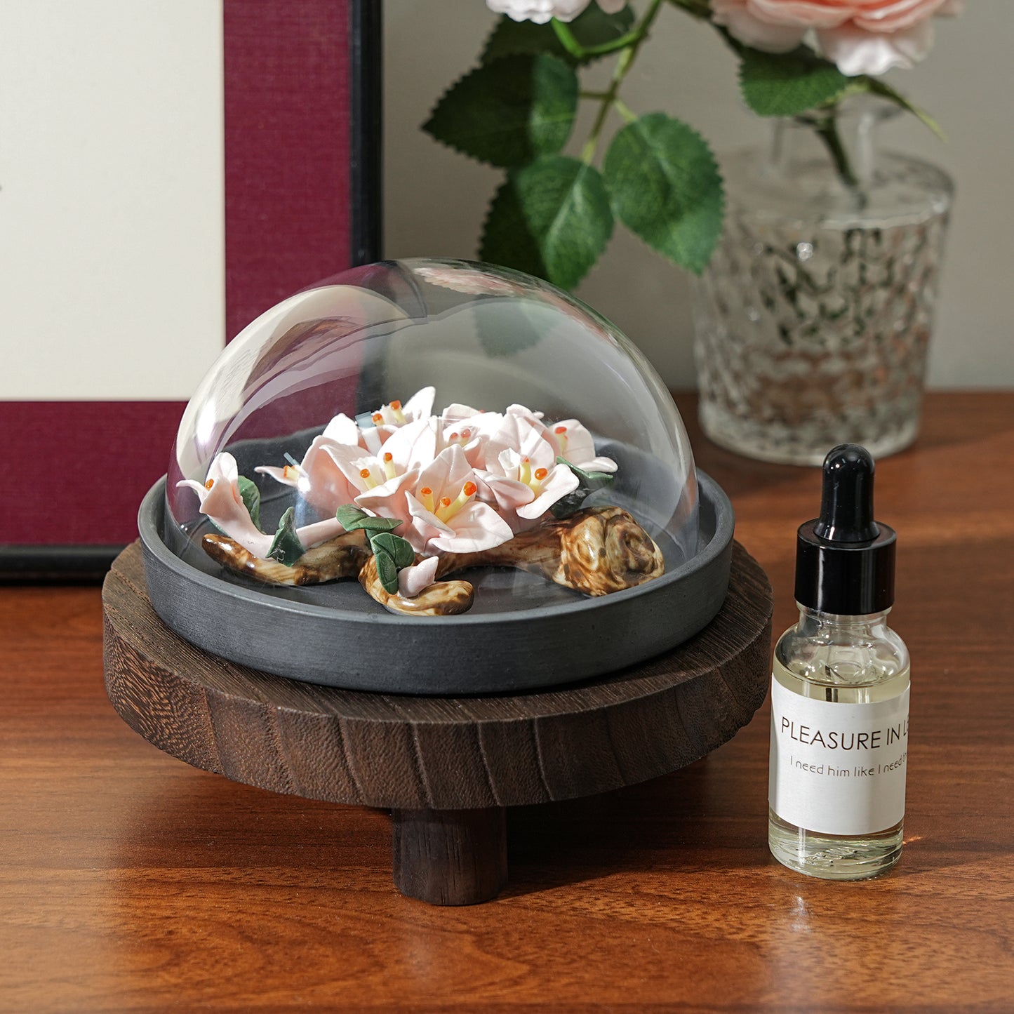 Handmade Ceramic Bougainvillea Diffuser